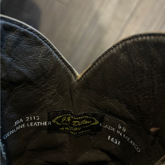 J.B. Dillon Western cowboy brown leather boots American flag 9 b - Picture 10 of 10